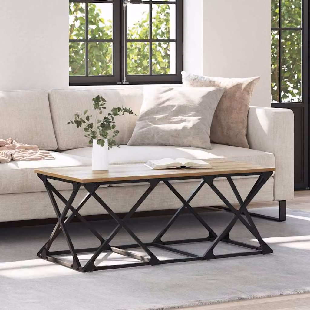 Maison Exclusive - Tavolino Artisan in rovere 100 x 49 x 40 cm Materiale ligneo