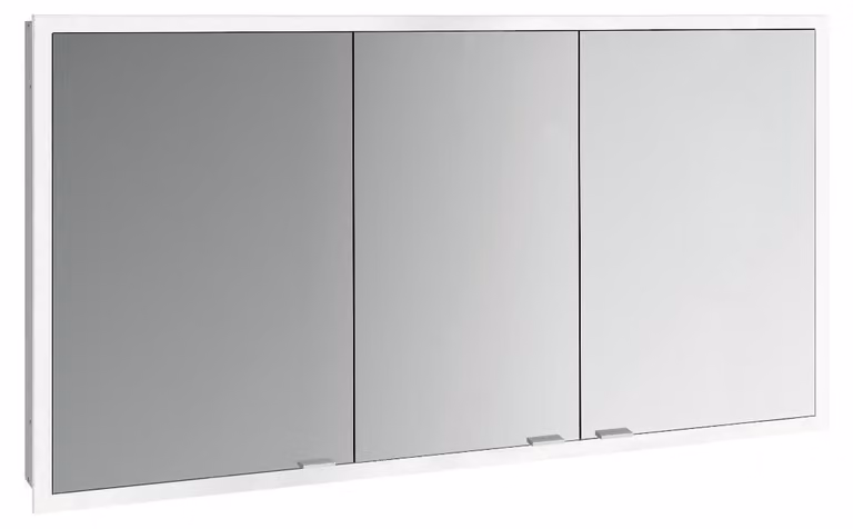 emco prime slim armoire de toilette, 1400mm, 3 portes, modèle encastré, 949708208, 949708208