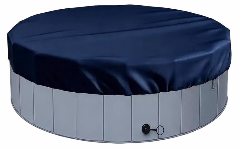Copertura per piscina, forma circolare, diametro 200 cm, tessuto Oxford 190T, colore blu scuro