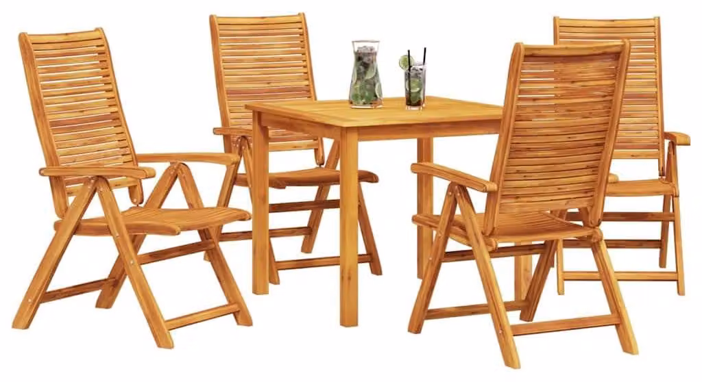 Set da Pranzo per Giardino 5 pcs Marrone