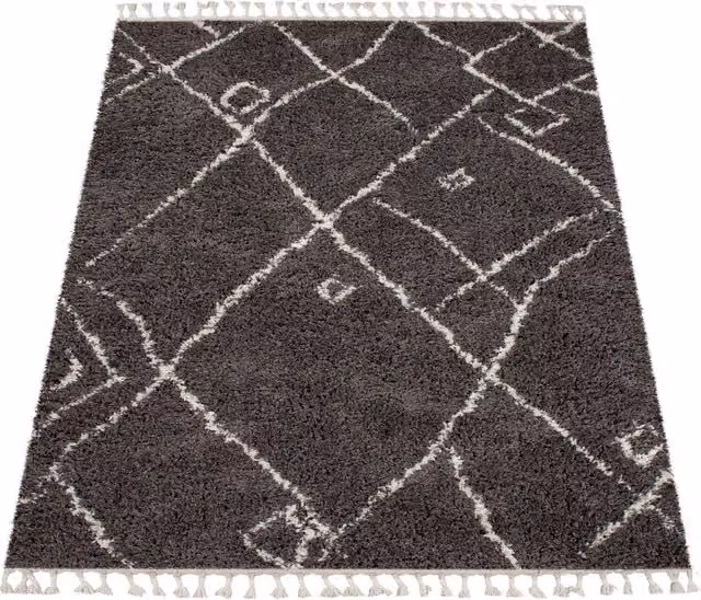 Tappeto a pelo alto Oregon grigio L: 140 cm, P: 200 cm – 1