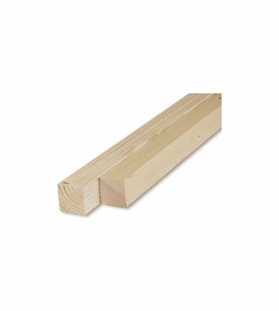 Pircher Listello Grezzo in Abete 80x80x1000 mm per Fai-da-te e Costruzione