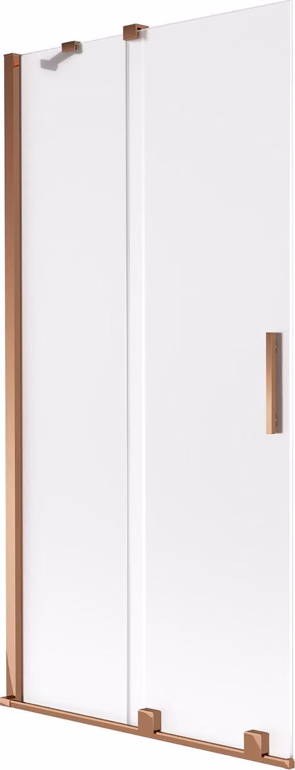 Mexen Velar paratia per doccia a 2 ante scorrevoli 95 x 150 cm, satinato, oro rosa - 896-095-000-31-60