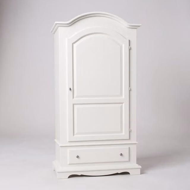 Armadio in legno stile shabby chic bianco con una porta Mobili 2G L/P/H: 96 x 56 x 196 cm – 1