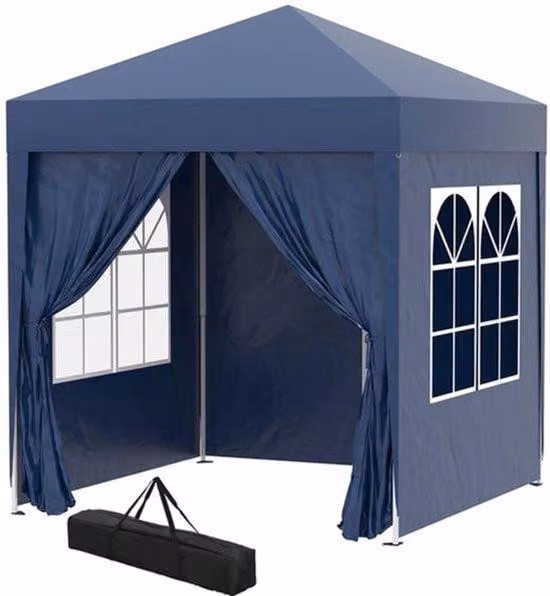 Tenda pieghevole Winterfestes, dimensioni 2x2 metri, colore blu