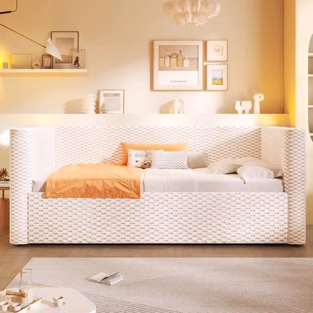 Letto divano singolo 90 x 200 cm con contenitore idraulico e LED multicolore; velluto e MDF; grigio