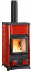 Stufa a legna Nordica Concita 16 da 11,8kW colore rosso