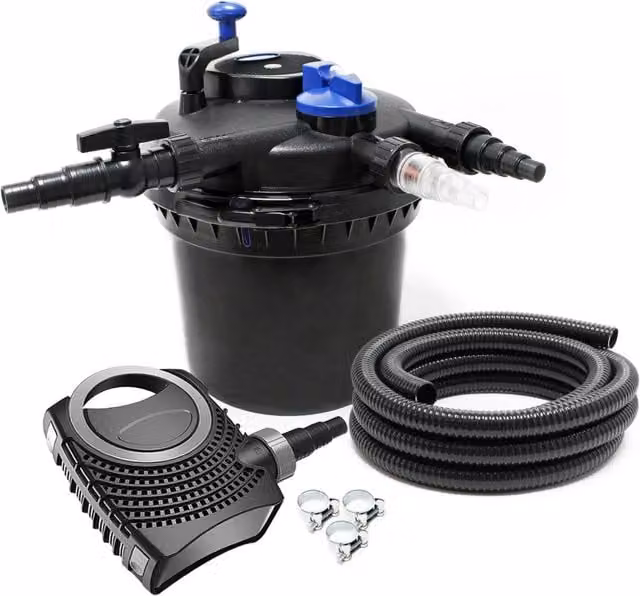 Kit per laghetto da 8000 litri luce UVC da 11 watt pompa da 3000 l/h tubo da 5 m kit di filtrazione 16_0001965