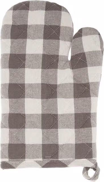 Guanto da forno 18x28 cm cotone quadri tortora