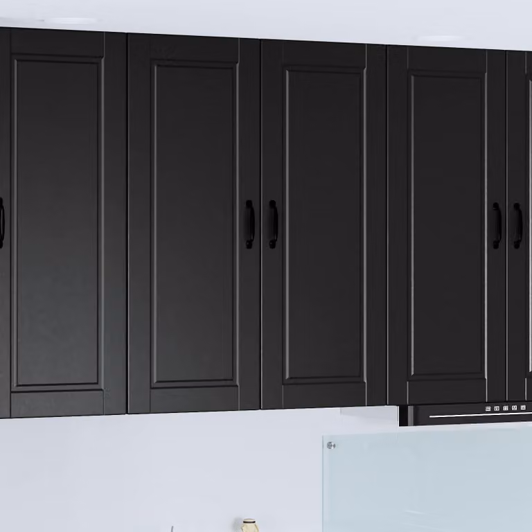 Armadietto a muro vidaXL PORTO nero con ante a battente e ripiani interni L: 80 cm, P: 31 cm, H: 100 cm