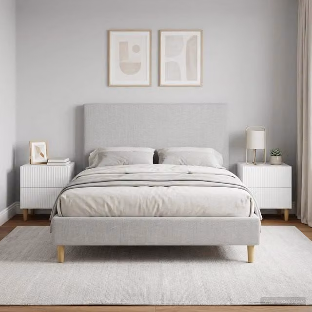 Set di 2 Armadi da Notte vidaXL Bianco Lucido L/P/H: 43 x 34,5 x 48 cm – 1