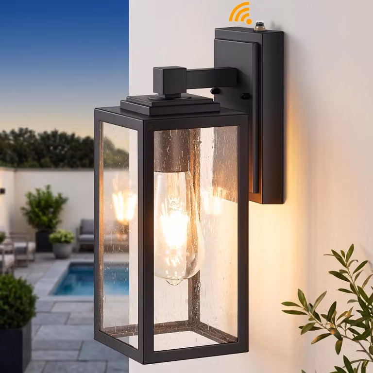 Lampada da esterno, rettangolare, in alluminio, 220 V, 31,5 cm