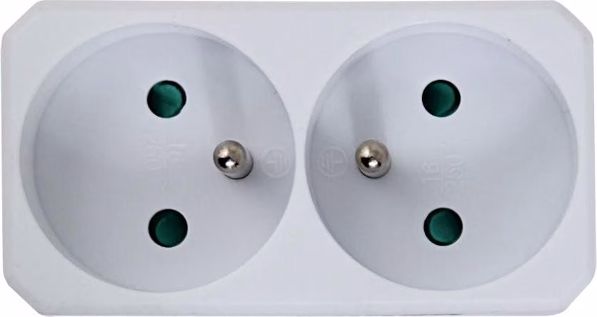 Esperanza Elec. Separatore di prese 2 prese bianco