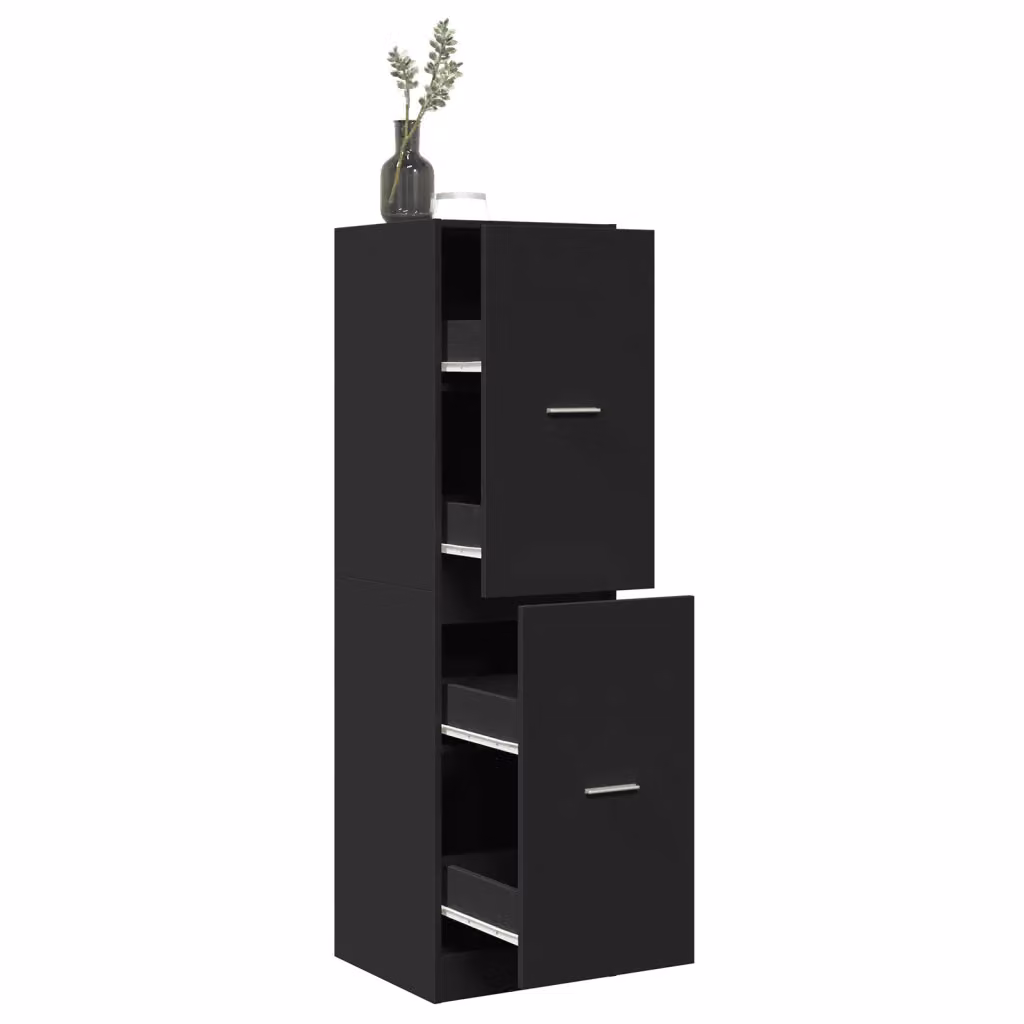 Armadietto da farmacia a parete vidaXL nero moderno con ripiani interni L: 40 cm, P: 41 cm, H: 144,5 cm