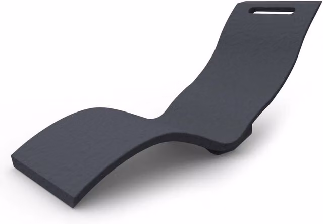 Lettino Chaise Longue da Esterno Giardino Seduta a Terra Arkema Serendipity Grigio Antracite