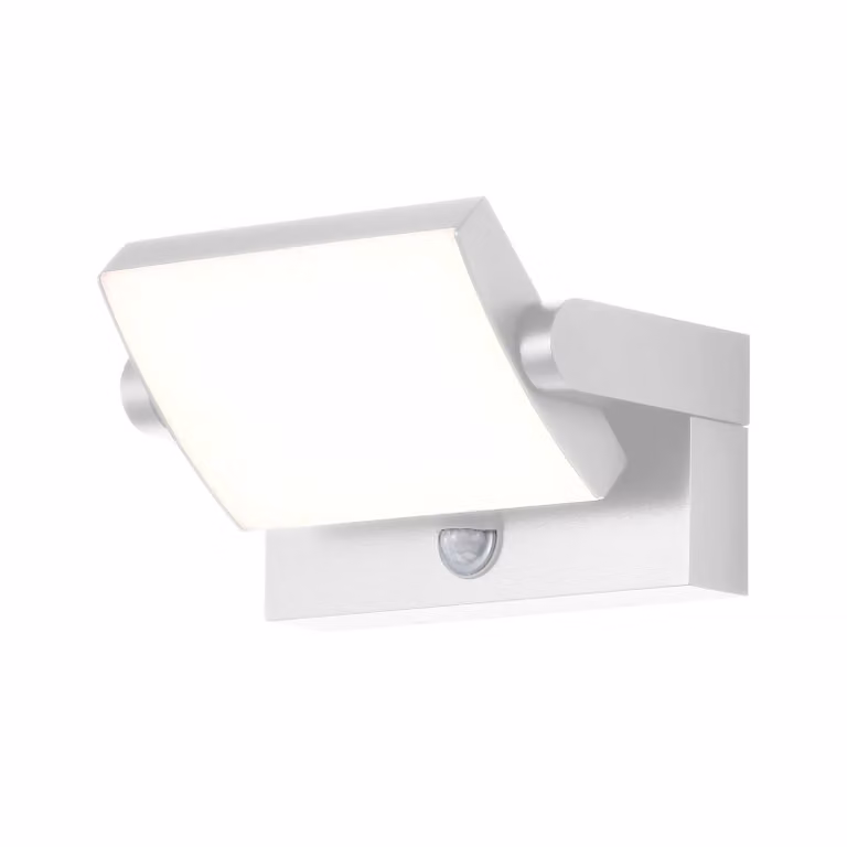CMD Applique a LED 9111, sensore, bianco, 21 cm, CCT, IP54 9111, Bianco / Opale, Alluminio, Moderno