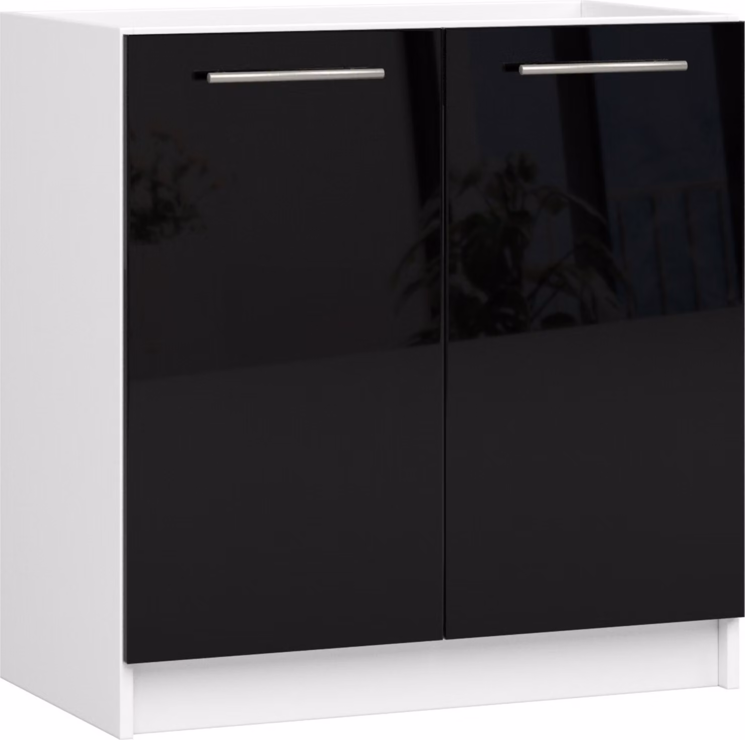 Akord Armadio Oliwia Bianco-Nero Lucido 80X46X82 Cm