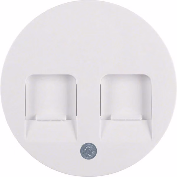 Berker 11812089 Elemento centrale con 2 cursori antipolvere bianco polare, lucido Berker R.1/R.3
