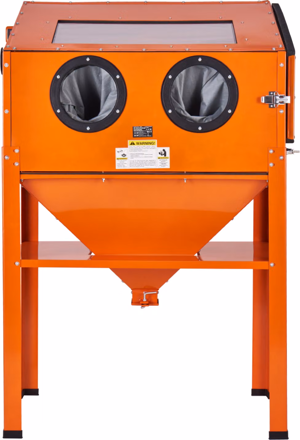 SucceBuy Cabina di sabbiatura da 60 galloni, cabina di sabbiatura da 40-120 PSI con supporto, sabbiatrice in acciaio per impieghi gravosi con pistola di sabbiatura e 4 ugelli in Vetroceramica per rimuovere vernice, ruggine e macchie