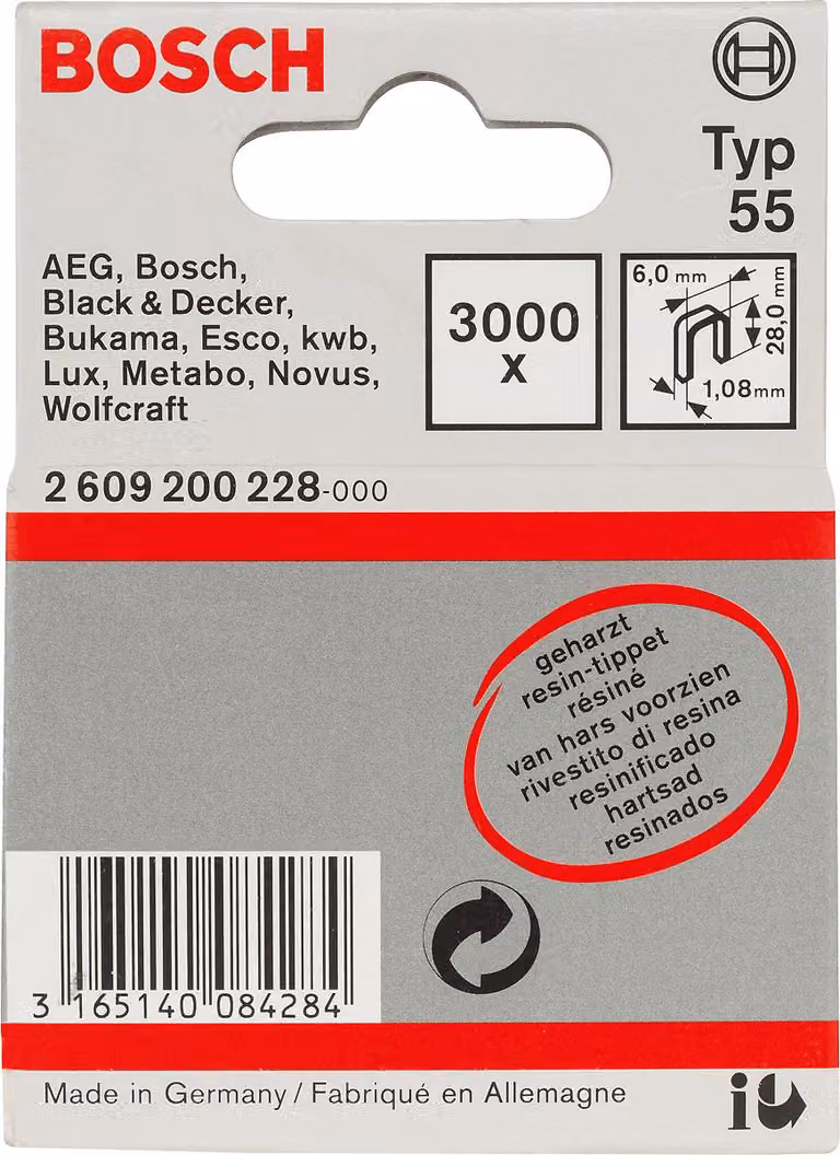 Graffette Bosch 3000 tacker 28/6 mm tipo55