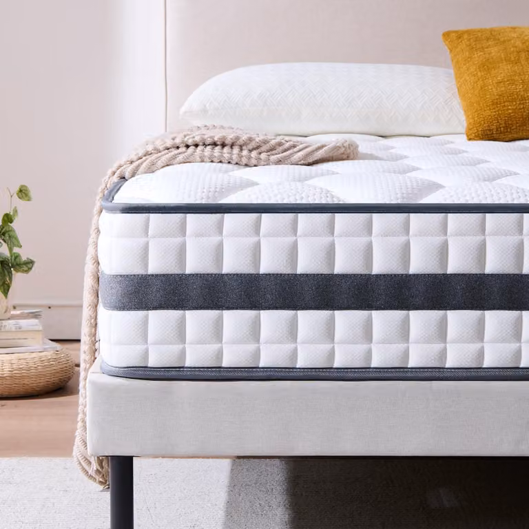 Materasso Twirest, 140 x 190 x 25 cm, materasso ibrido in memory foam con molle insacchettate