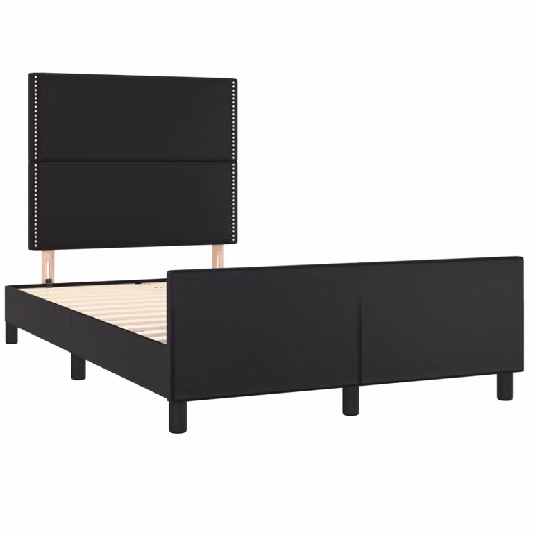 Giroletto senza Materasso Nero 120x190 cm Pelle finta