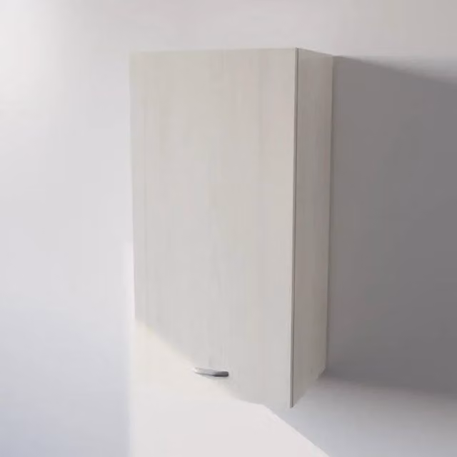 Pensile da cucina Calandrelli con 1 anta in larice bianco, H 90 x L 45 x P 33 cm