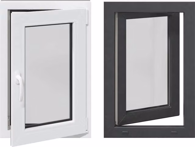 Finestra per Soffitta RISOR 60 x 80 cm PVC e Vetro Antracite CFW9237073