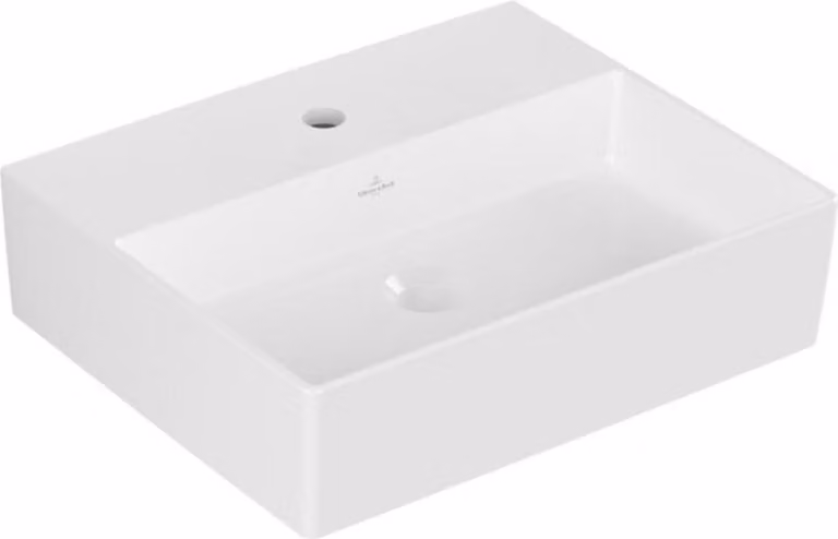 Villeroy & Boch Memento 2.0 lavabo mural, 1 trou pour robinet, sans trop-plein, non poncé, 500x420mm, 4A225101, 4A225101