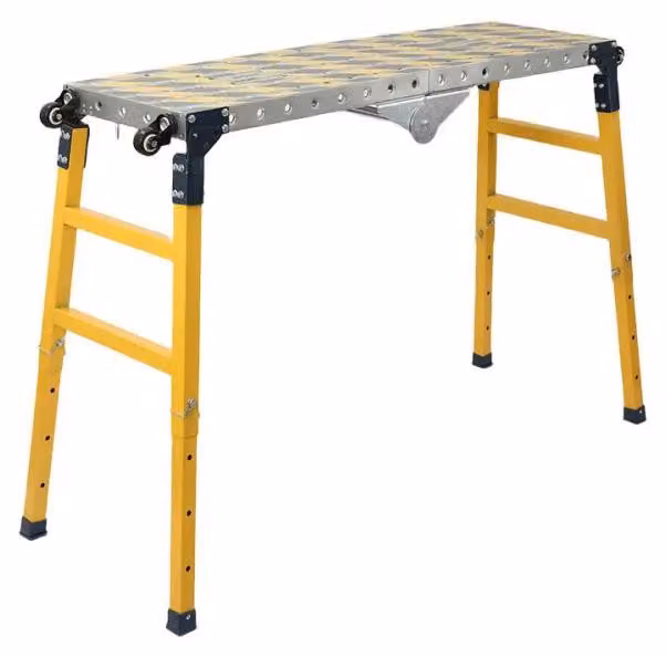 Scala pieghevole da lavoro – Piattaforma di lavoro e impalcatura – Regolabile in altezza – Capacità di carico fino a 500 kg – Ideale per lavori di pittura e costruzione