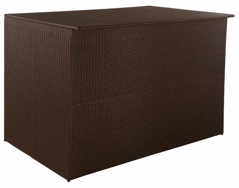Cassetta postale da esterno in rattan sintetico marrone, con ampia capacità e realizzata in plastica resistente agli agenti atmosferici