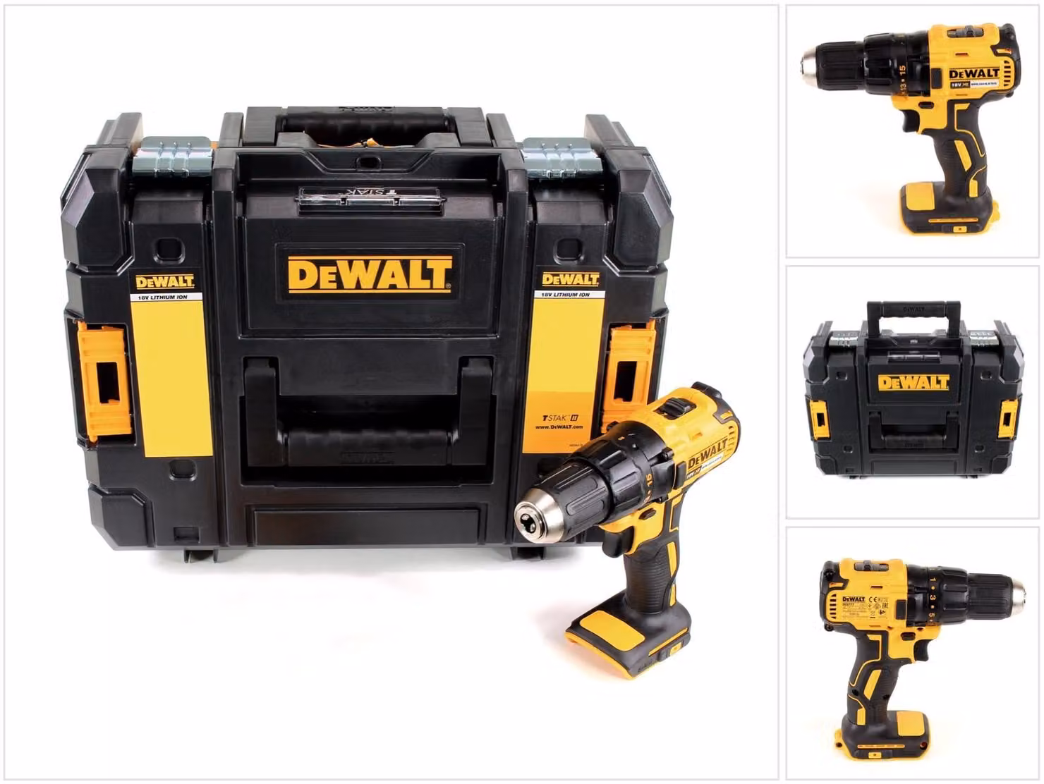 Trapano avvitatore a batteria DeWalt DCD 777 NT 18 V 65 Nm Solo nella valigetta TSTAK II - senza batteria e caricabatterie