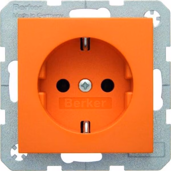 Berker 47438914 Presa SCHUKO arancione, lucida BerkerS.1/B.3/B.7