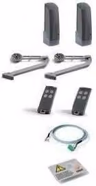 Kit di automazione per cancelli a battente Cardin KT-BL824ACB in alluminio grigio