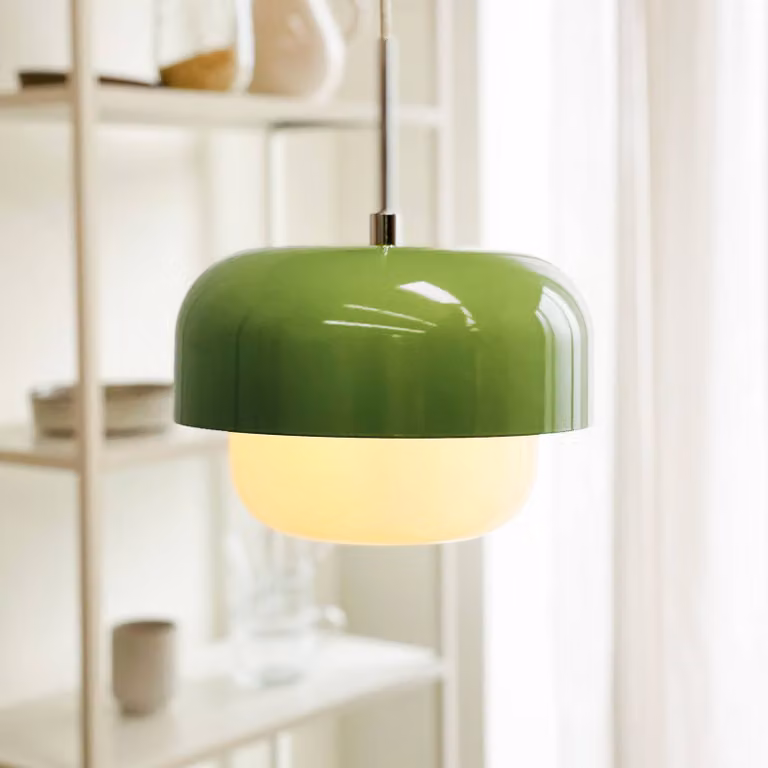 Dyberg Larsen Lampada a sospensione Haipot, dimmerabile, Verde, Soggiorno / Sala da pranzo, Metallo, Scandinavo, Lampada a sospensione