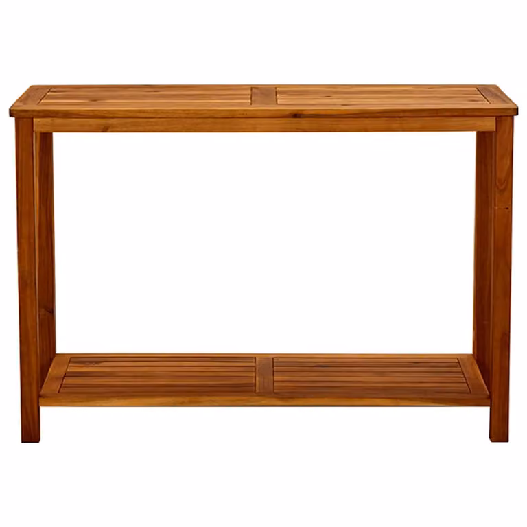vidaXL Tavolo Consolle da Giardino in Legno di Acacia Marrone L: 110 cm, P: 40 cm, H: 75 cm