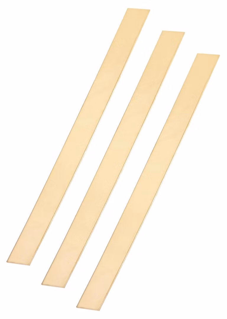 3 barre piatte in ottone, dimensioni 1,6x25,5x305 mm – ideali per progetti fai-da-te e lavori artigianali