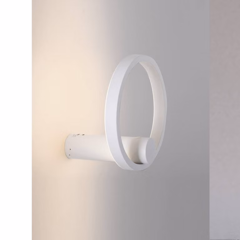 JUST LIGHT. GmbH Applique da parete a LED Archie, dimmerabile, Bianco / Opale, Soggiorno / Sala da pranzo, Metallo, Moderno, Applique a LED