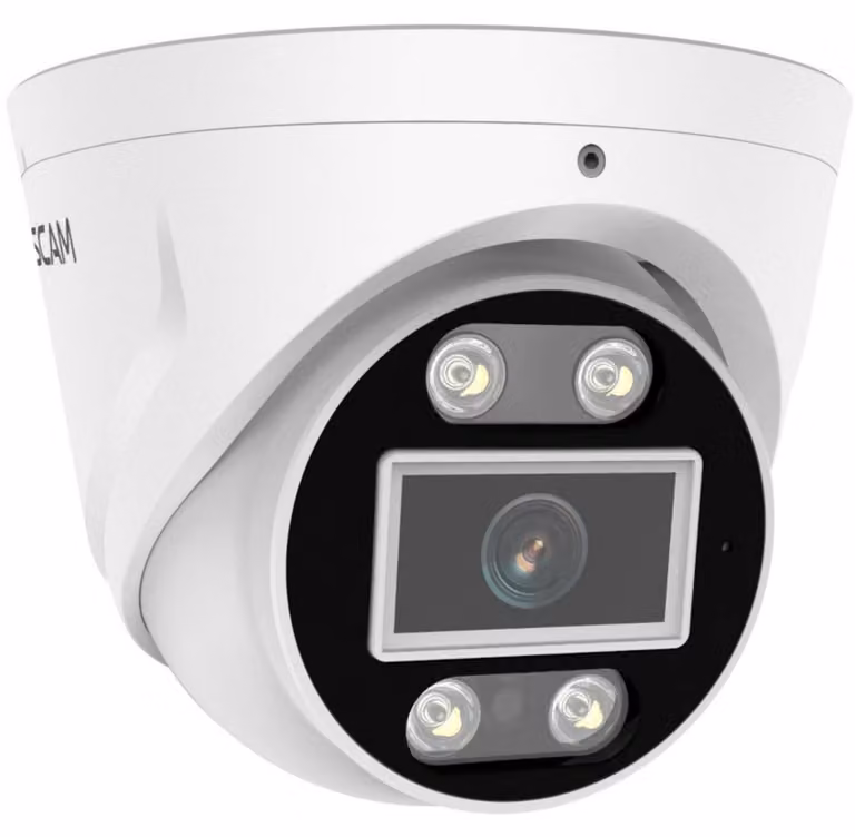 Foscam T8EP - Telecamera di sicurezza IP - Esterna - Cablata - Amazon Alexa e Google Assistant - 4500 K - FCC - CE - WEEE