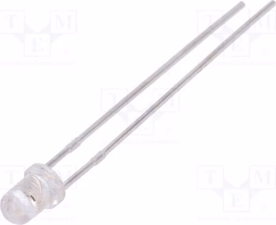 5 LED, 3mm, LL-304VC4B-2BD, diodi LED a montaggio traversa (THT), 3mm, angolo di emissione 30°, colore rosso, 600÷1000 mcd