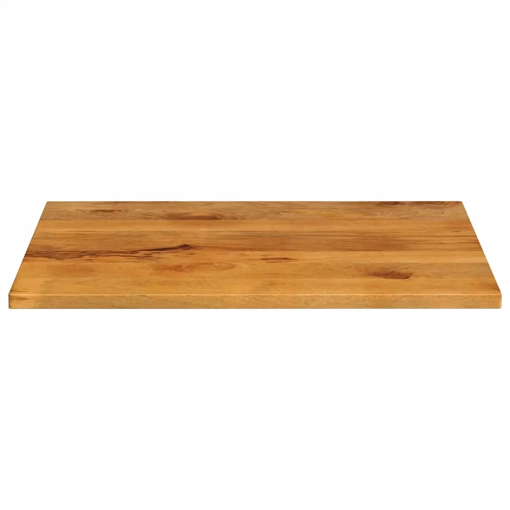Piano per tavolo rettangolare in legno massello di mango marrone stile rustico vidaXL L: 100 cm, P: 80 cm, H: 2,5 cm – 2