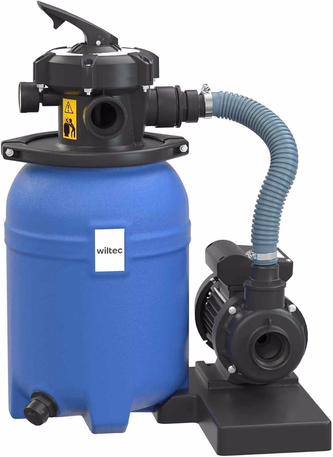 Sistema di filtraggio a sabbia da 250 W con serbatoio filtro da 14 litri e sistema di aspirazione automatica, pompa per piscina da 10.000 l/h