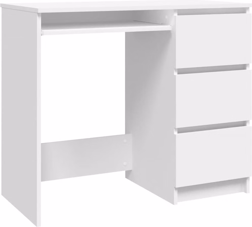 Scrivania Bianca 90x45x76 cm in Legno Multistrato