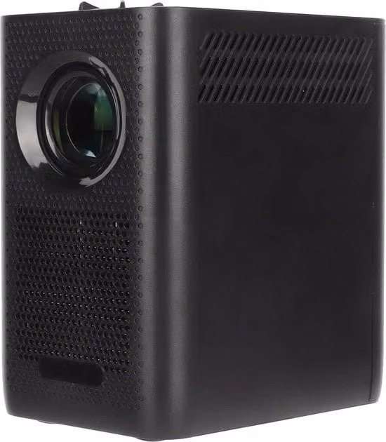 Proiettore portatile 4K 720P WiFi Full HD - Regolazione manuale del focus - Correzione della distorsione - Doppie porte - Compatibile con uso in casa e all'aperto - Adattatore per alimentazione EU.