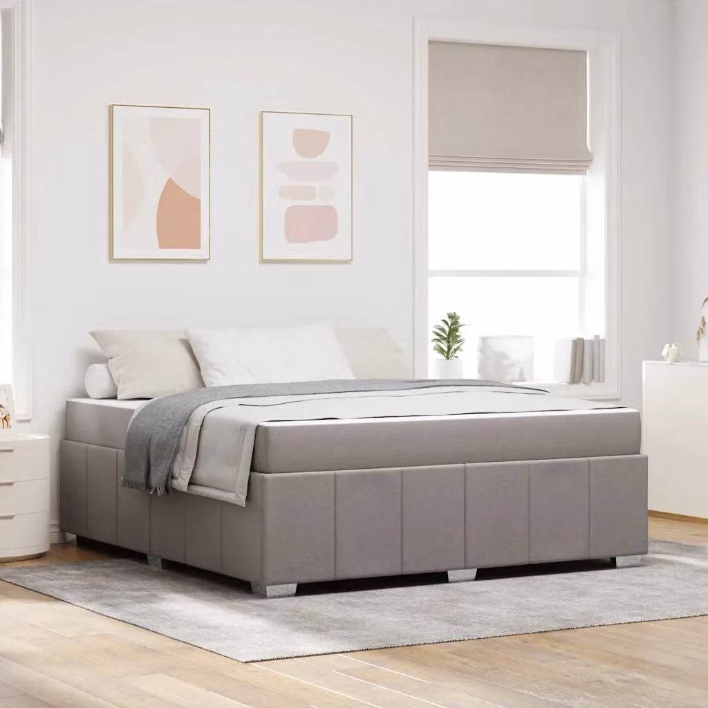 Struttura del letto Talpa vidaXL in tessuto con doghe in legno, L 180 x P 200 cm – 1
