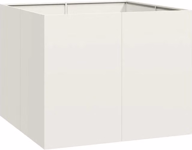 Fioriera | Cassetta per fiori | Vaso Bianca 100x100x80 cm in Acciaio