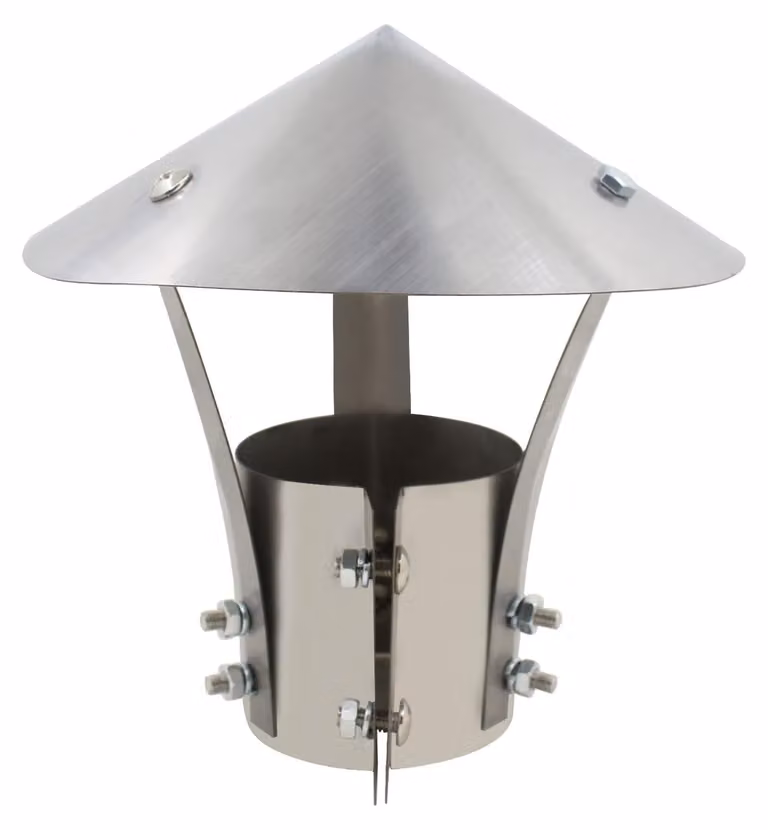 Cappello per tubo di scarico della pioggia, cappello terminale per camino, cappello per canna fumaria per stufa a pellet