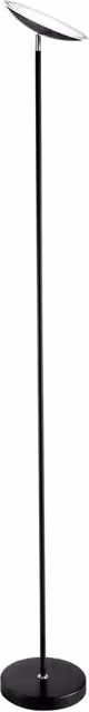 Piantana Moderna Febe Perenz Illumina in Metallo e Vetro Nero con LED 18W 3000K Luce Bianca Calda