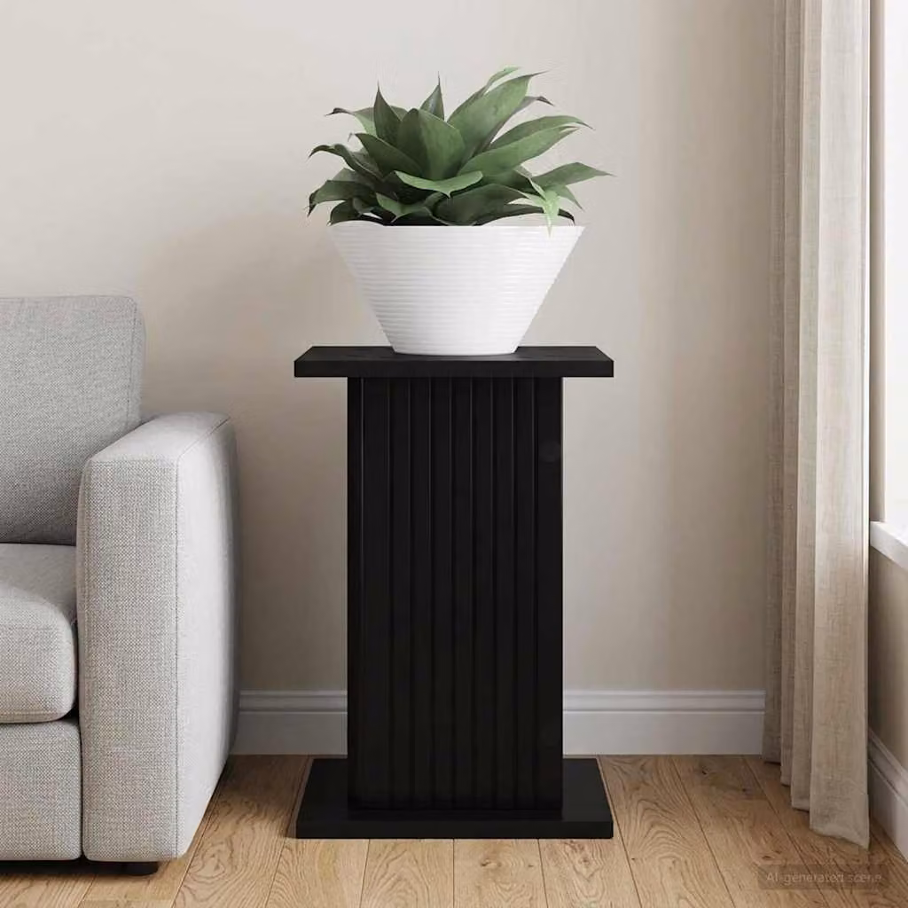 vidaXL Supporto per piante moderno in legno ingegnerizzato nero L 30,5 cm x P 30 cm x H 43 cm