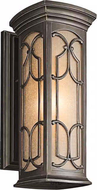 Applique esterna da parete bronzo antico E27 60W Kichler